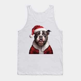 Merry Chirstmas with American Bully Dog Tank Top